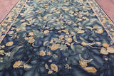 Aubusson Flat Weave Rug Handmade Wool Rug - 9' 10" X 13' 6" - Golden Nile