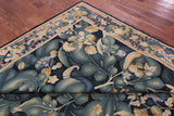 Aubusson Flat Weave Rug Handmade Wool Rug - 9' 10" X 13' 6" - Golden Nile