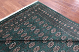 Green Signed Bokhara Handmade Wool Rug - 8' 6" X 10' 0" - Golden Nile