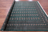 Green Signed Bokhara Handmade Wool Rug - 8' 6" X 10' 0" - Golden Nile