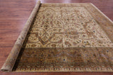 Ivory Persian Tabriz Handmade Wool Rug - 11' 10" X 15' 0" - Golden Nile