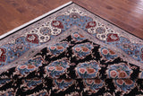 Black Persian Tabriz Handmade Wool Rug - 11' 11" X 15' 5" - Golden Nile