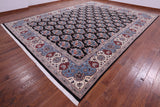 Black Persian Tabriz Handmade Wool Rug - 11' 11" X 15' 5" - Golden Nile