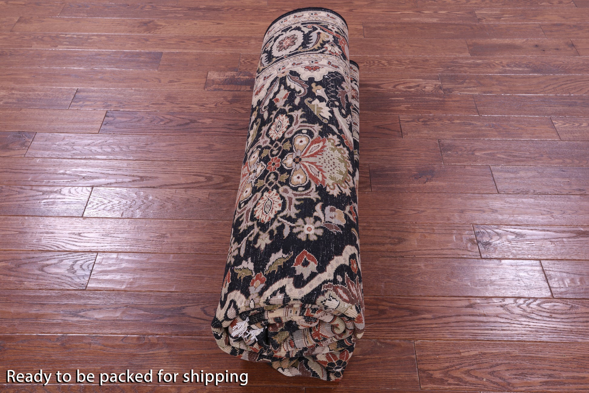 Black Persian Tabriz Handmade Wool Rug - 8' 2" X 10' 0" - Golden Nile