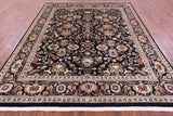 Black Persian Tabriz Handmade Wool Rug - 8' 2" X 10' 0" - Golden Nile