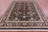 Black Persian Tabriz Handmade Wool Rug - 8' 2" X 10' 0" - Golden Nile