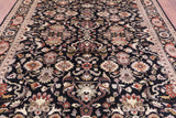 Black Persian Tabriz Handmade Wool Rug - 8' 2" X 10' 0" - Golden Nile