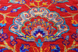 Red Persian Tabriz Handmade Wool & Silk Rug - 8' 2" X 10' 2" - Golden Nile