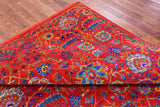 Red Persian Tabriz Handmade Wool & Silk Rug - 8' 2" X 10' 2" - Golden Nile