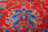 Red Persian Tabriz Handmade Wool & Silk Rug - 8' 2" X 10' 2" - Golden Nile