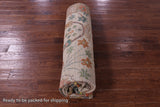 Ivory Turkish Oushak Hand Knotted Wool Rug - 8' 2" X 10' 0" - Golden Nile