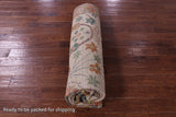 Ivory Turkish Oushak Hand Knotted Wool Rug - 8' 2" X 10' 0" - Golden Nile