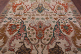Ivory Turkish Oushak Hand Knotted Wool Rug - 8' 2" X 10' 0" - Golden Nile
