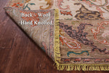 Ivory Turkish Oushak Hand Knotted Wool Rug - 8' 2" X 10' 0" - Golden Nile