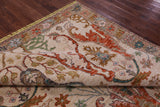 Ivory Turkish Oushak Hand Knotted Wool Rug - 8' 2" X 10' 0" - Golden Nile