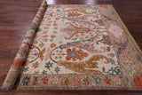 Ivory Turkish Oushak Hand Knotted Wool Rug - 8' 2" X 10' 0" - Golden Nile