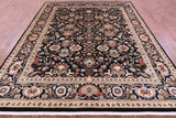 Black Persian Tabriz Hand Knotted Wool Rug - 8' 0" X 10' 3" - Golden Nile