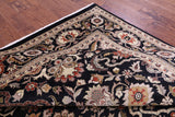 Black Persian Tabriz Hand Knotted Wool Rug - 8' 0" X 10' 3" - Golden Nile