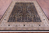 Black Persian Ziegler Hand Knotted Wool Rug - 8' 0" X 10' 1" - Golden Nile