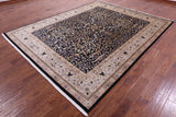 Black Persian Ziegler Hand Knotted Wool Rug - 8' 0" X 10' 1" - Golden Nile