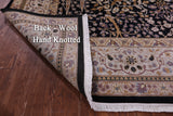 Black Persian Ziegler Hand Knotted Wool Rug - 8' 0" X 10' 1" - Golden Nile