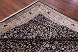 Black Persian Ziegler Hand Knotted Wool Rug - 8' 0" X 10' 1" - Golden Nile