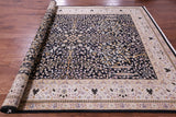 Black Persian Ziegler Hand Knotted Wool Rug - 8' 0" X 10' 1" - Golden Nile