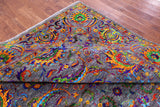 Grey Persian Tabriz Hand Knotted Wool & Silk Rug - 9' 1" X 12' 0" - Golden Nile