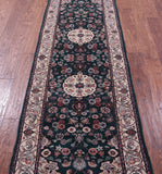 Green Persian Tabriz Handmade Wool Runner Rug - 2' 7" X 8' 0" - Golden Nile