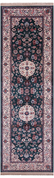 Green Persian Tabriz Handmade Wool Runner Rug - 2' 7" X 8' 0" - Golden Nile