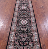 Black Persian Tabriz Handmade Wool Runner Rug - 2' 7" X 9' 10" - Golden Nile