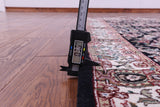 Black Persian Tabriz Handmade Wool Runner Rug - 2' 7" X 9' 10" - Golden Nile