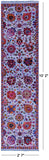 Blue Persian Tabriz Hand Knotted Wool & Silk Runner Rug - 2' 7" X 10' 2" - Golden Nile