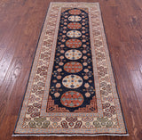 Blue Persian Tabriz Handmade Wool Runner Rug - 2' 11" X 7' 10" - Golden Nile