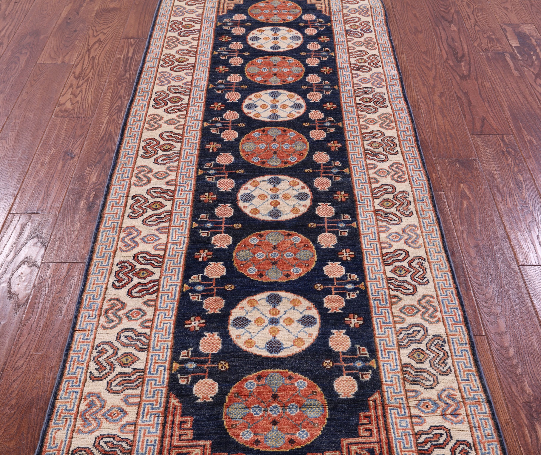 Blue Persian Tabriz Handmade Wool Runner Rug - 2' 11" X 7' 10" - Golden Nile