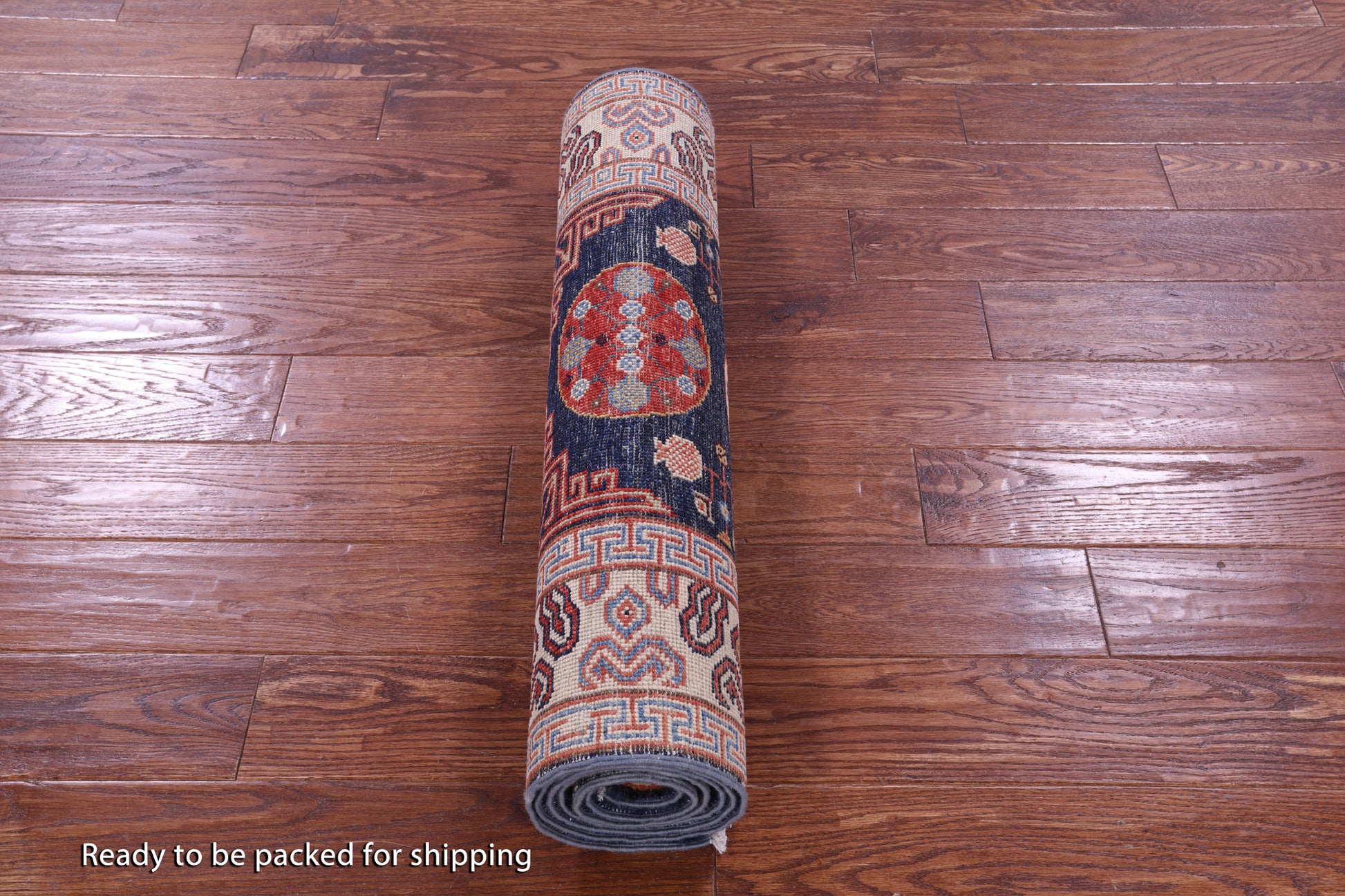 Blue Persian Tabriz Handmade Wool Runner Rug - 2' 11" X 7' 10" - Golden Nile