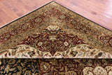 Black Persian Tabriz Hand Knotted Wool Rug - 11' 10" X 17' 9" - Golden Nile