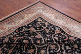 Black Persian Tabriz Hand Knotted Wool Rug - 11' 11" X 14' 8" - Golden Nile
