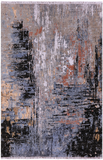 Abstract Contemporary Hand Knotted Wool & Silk Rug - 4' 2" X 6' 1" - Golden Nile