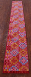 Pink Tribal Moroccan Handmade Wool Runner Rug - 1' 6" X 9' 9" - Golden Nile