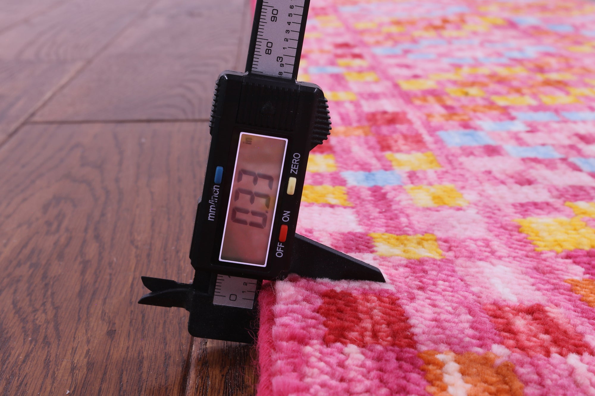 Pink Tribal Moroccan Handmade Wool Runner Rug - 1' 6" X 9' 9" - Golden Nile