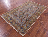 Persian Kashan Hand Knotted Wool Rug - 4' 7" X 7' 0" - Golden Nile