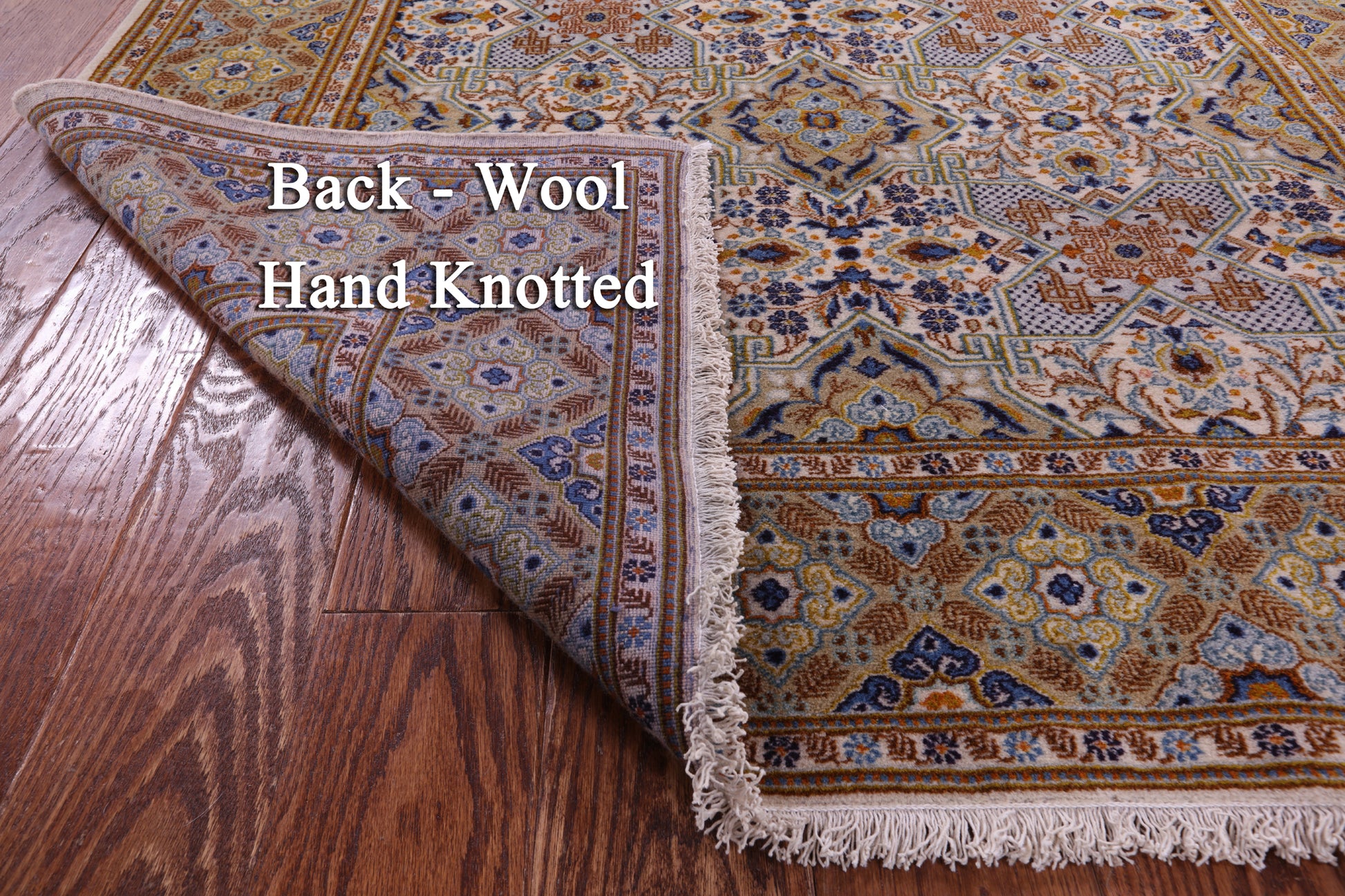 Persian Kashan Hand Knotted Wool Rug - 4' 7" X 7' 0" - Golden Nile
