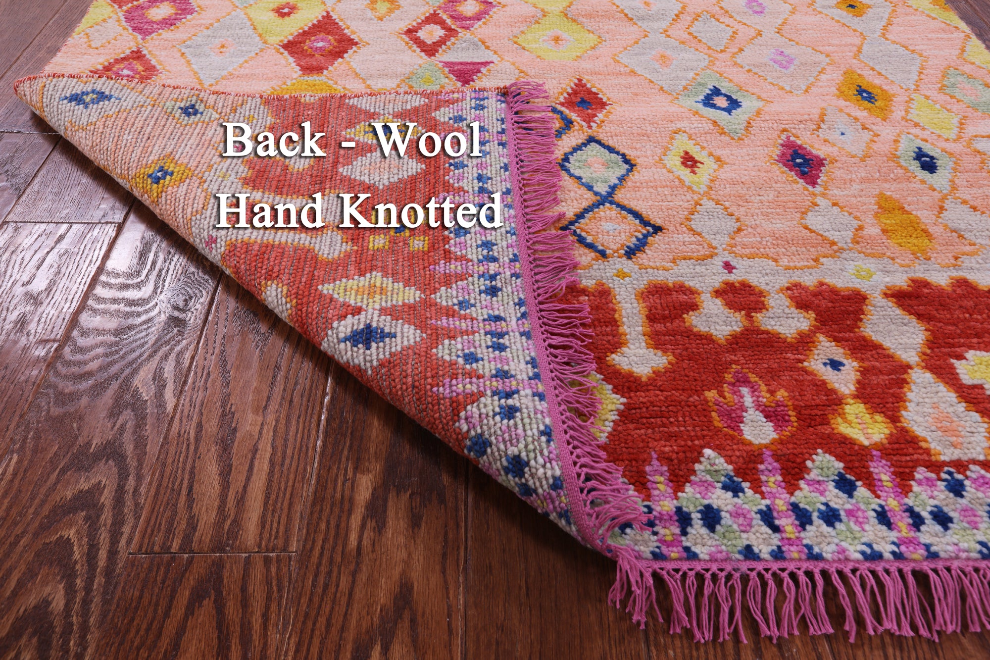Tribal Moroccan Handmade Wool Rug - 4' 4" X 6' 0" - Golden Nile