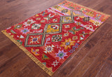 Tribal Moroccan Handmade Wool Rug - 4' 1" X 6' 0" - Golden Nile