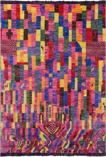 Tribal Moroccan Handmade Wool Rug - 4' 1" X 5' 10" - Golden Nile