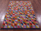 Tribal Moroccan Hand-Knotted Wool Rug - 4' 1" X 6' 0" - Golden Nile