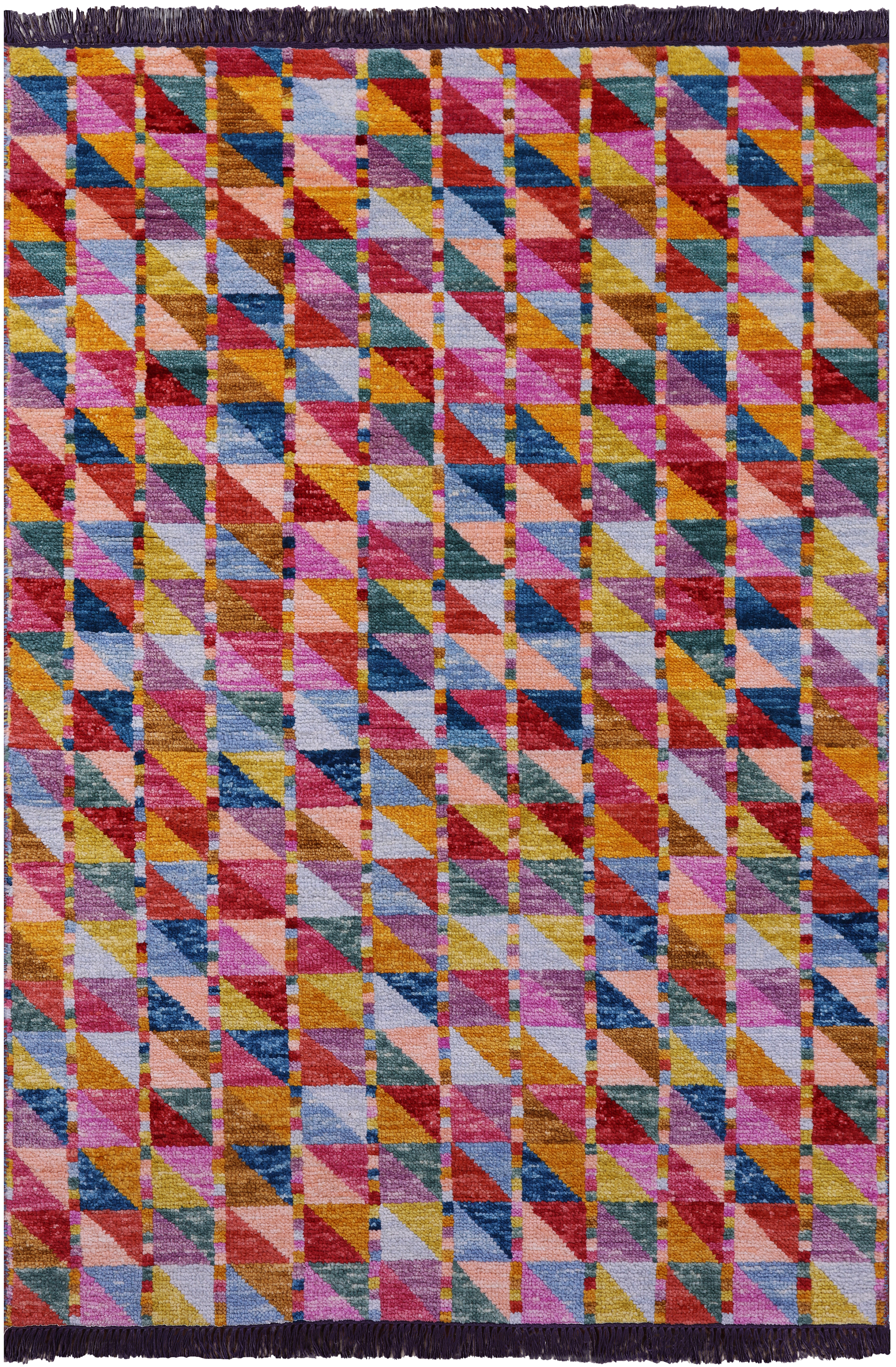 Tribal Moroccan Hand-Knotted Wool Rug - 4' 1" X 6' 0" - Golden Nile