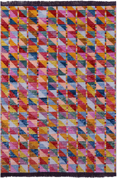 Tribal Moroccan Hand-Knotted Wool Rug - 4' 1" X 6' 0" - Golden Nile