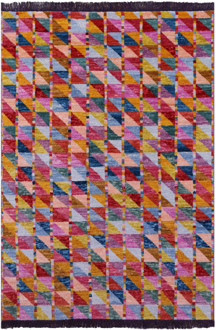 Tribal Moroccan Hand-Knotted Wool Rug - 4' 1